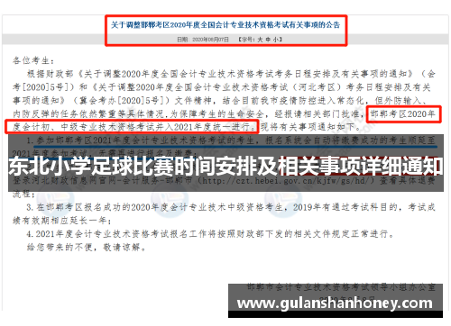 东北小学足球比赛时间安排及相关事项详细通知 东北小学足球比赛时间安排及相关事项详细通知